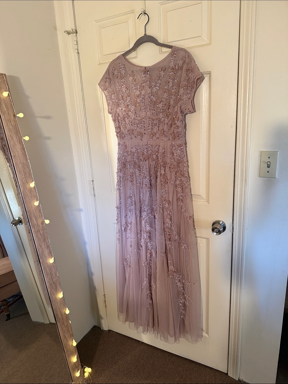 MAC DUGGAL
Pink Floral Embellished Cap Sleeve Gown - Picture 9 of 12